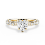 Kira Heart Cut Lab Grown Diamond 18Kt Yellow Gold Engagement Ring