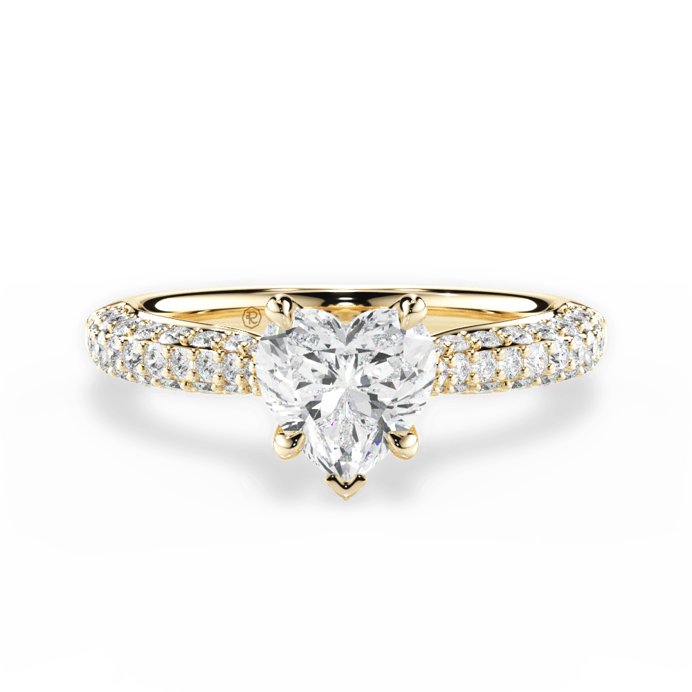Kira Heart Cut Lab Grown Diamond 18Kt Yellow Gold Engagement Ring
