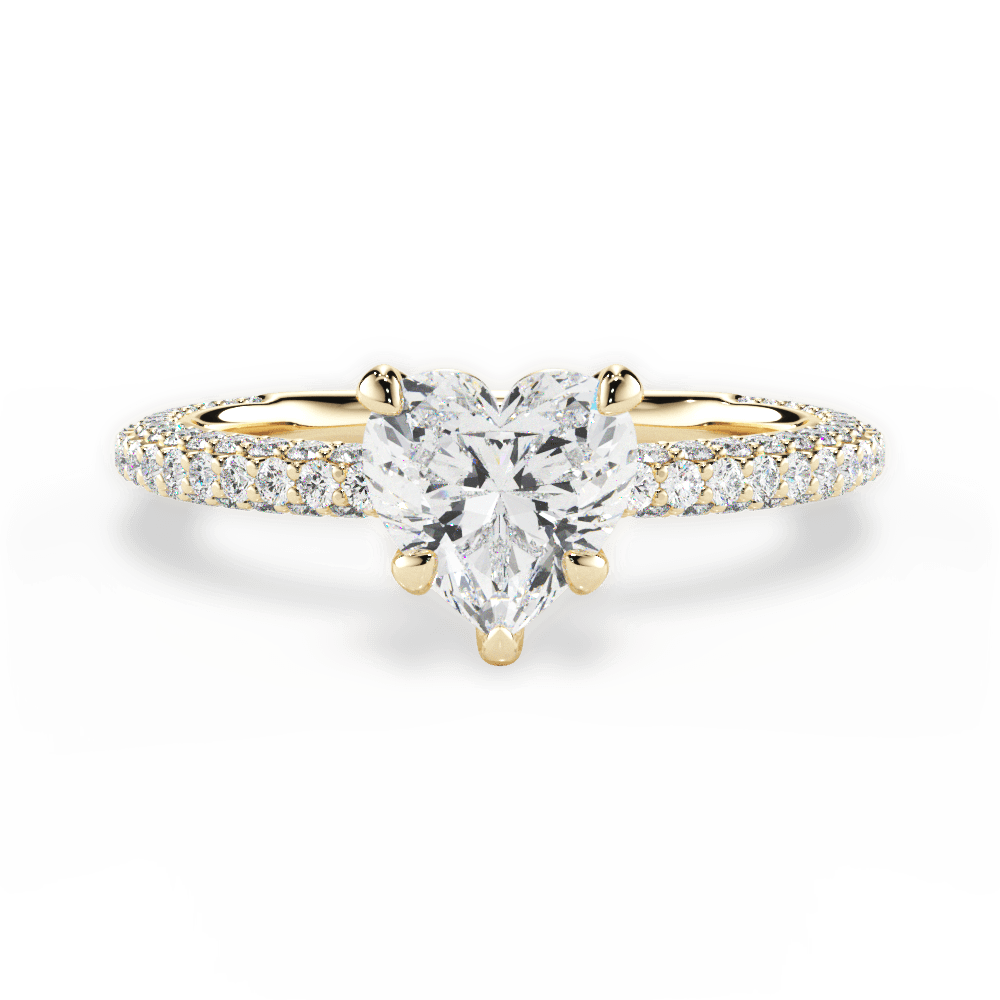 Kristen Heart Cut Lab Grown Diamond 18Kt Yellow Gold Engagement Ring