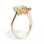 Lila Marquise Cut Lab Grown Diamond 18Kt Yellow Gold Engagement Ring - View 3