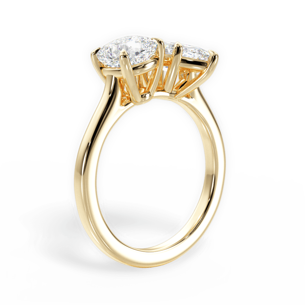Ellen Marquise Cut Lab Grown Diamond 18Kt Yellow Gold Engagement Ring - View 3