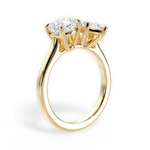 Ellen Marquise Cut Lab Grown Diamond 18Kt Yellow Gold Engagement Ring - View 3