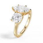 Ellen Marquise Cut Lab Grown Diamond 18Kt Yellow Gold Engagement Ring - View 2