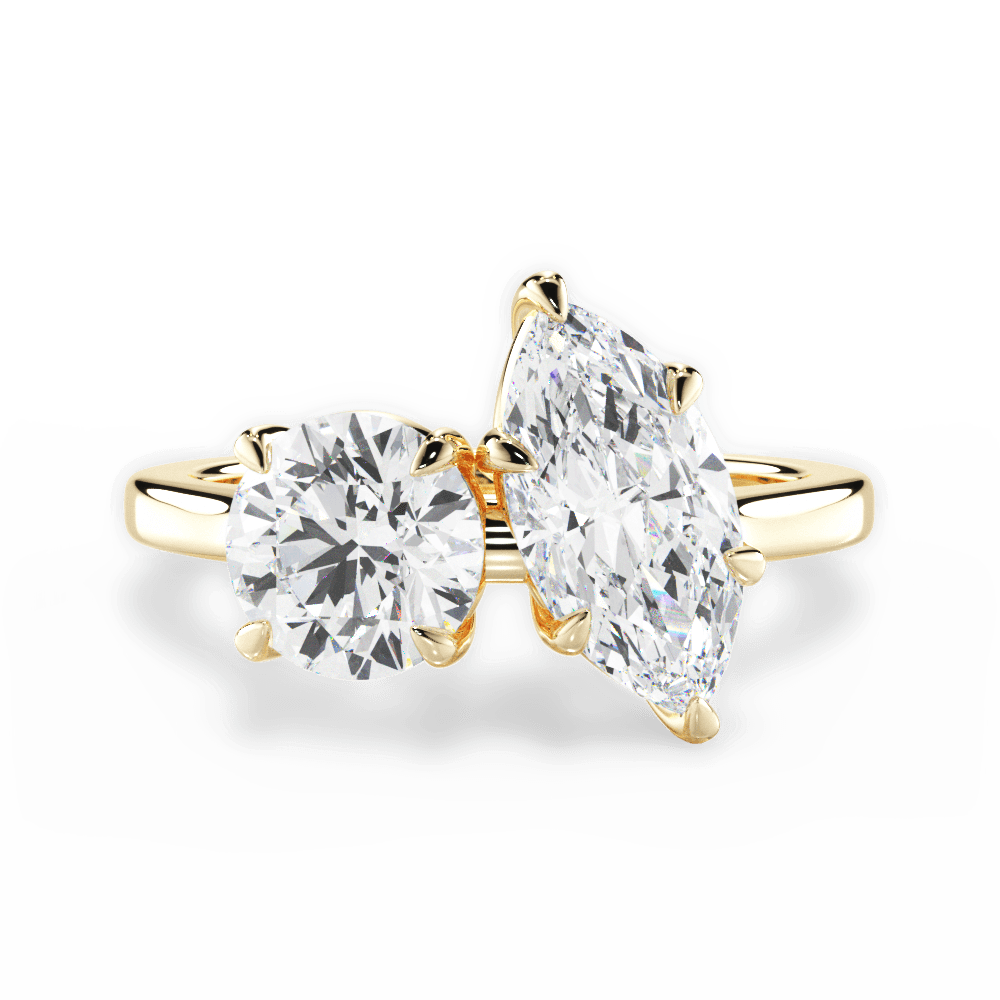 Lana Marquise Cut Lab Grown Diamond 18Kt Yellow Gold Engagement Ring