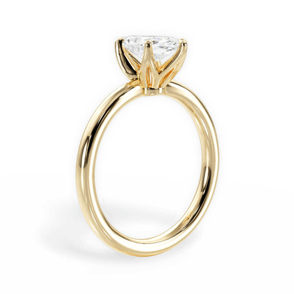 Abigail Marquise Cut Lab Grown Diamond 18Kt Yellow Gold Engagement Ring - View 3