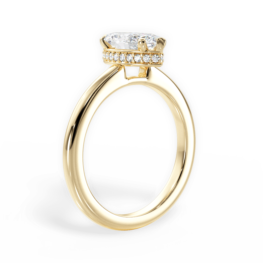 Brianna Marquise Cut Lab Grown Diamond 18Kt Yellow Gold Engagement Ring - View 2