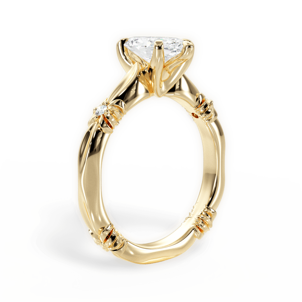Claire Marquise Cut Lab Grown Diamond 18Kt Yellow Gold Engagement Ring - View 2