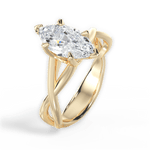 Aubrey Marquise Cut Lab Grown Diamond 18Kt Yellow Gold Engagement Ring - View 3