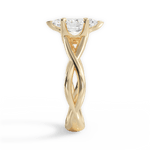 Aubrey Marquise Cut Lab Grown Diamond 18Kt Yellow Gold Engagement Ring - View 2