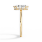 Brianna Marquise Cut Lab Grown Diamond 18Kt Yellow Gold Engagement Ring - View 3