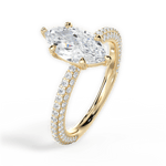 Kristen Marquise Cut Lab Grown Diamond 18Kt Yellow Gold Engagement Ring - View 2