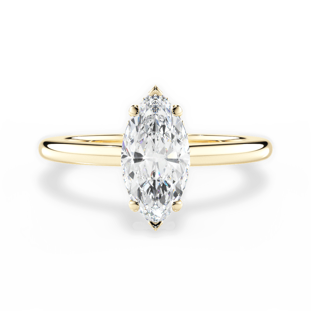 Brianna Marquise Cut Lab Grown Diamond 18Kt Yellow Gold Engagement Ring