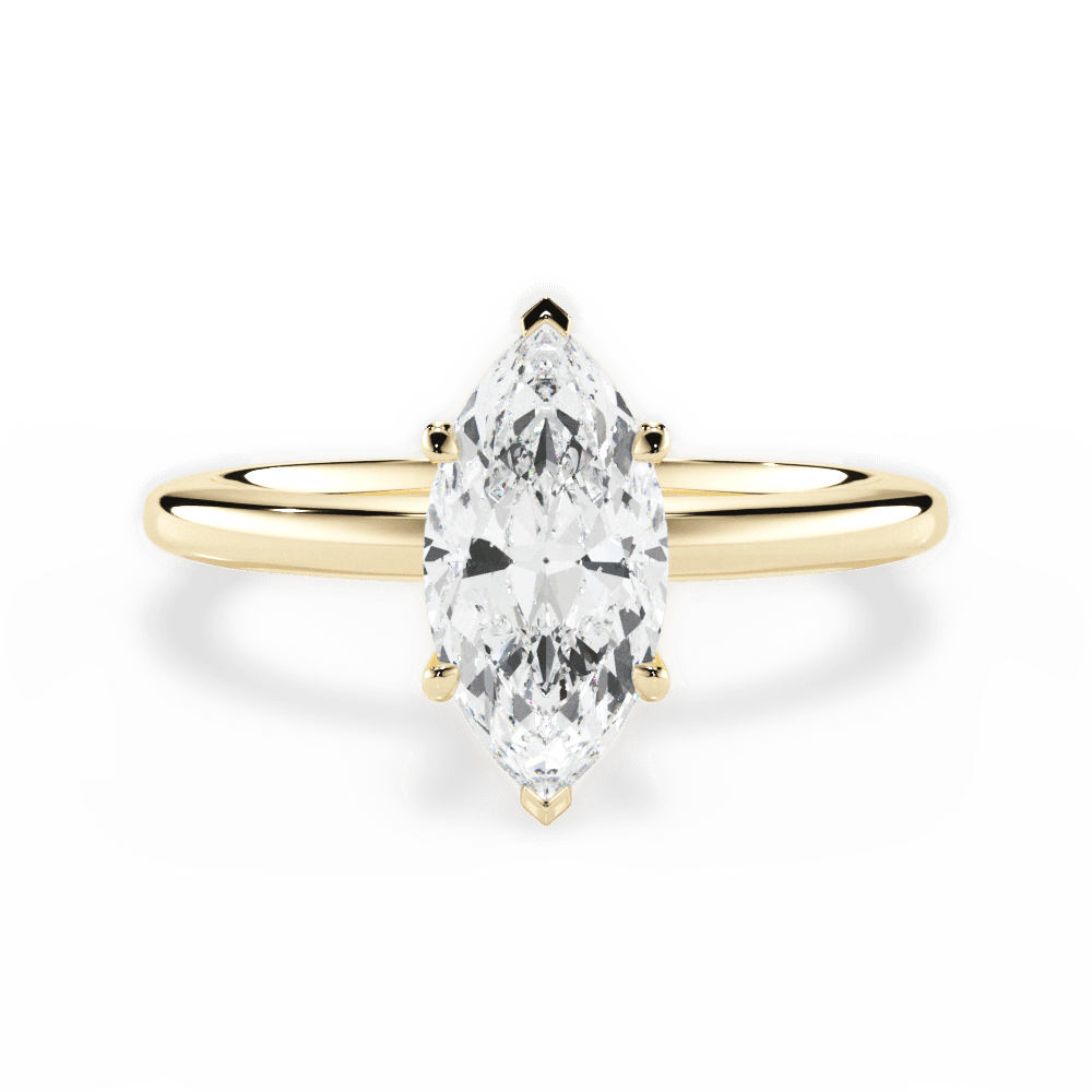 Cara Marquise Cut Lab Grown Diamond 18Kt Yellow Gold Engagement Ring