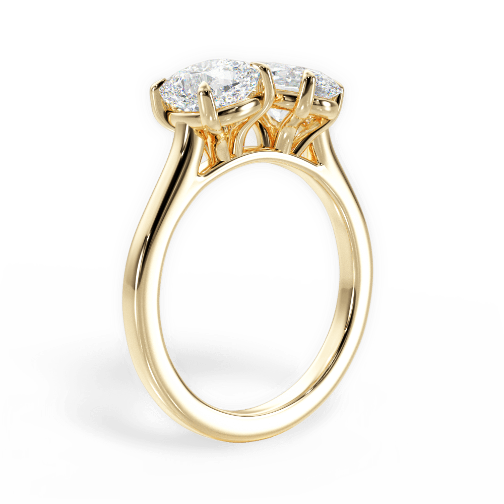 Ellen Oval Cut Lab Grown Diamond 18Kt Yellow Gold Engagement Ring - View 2