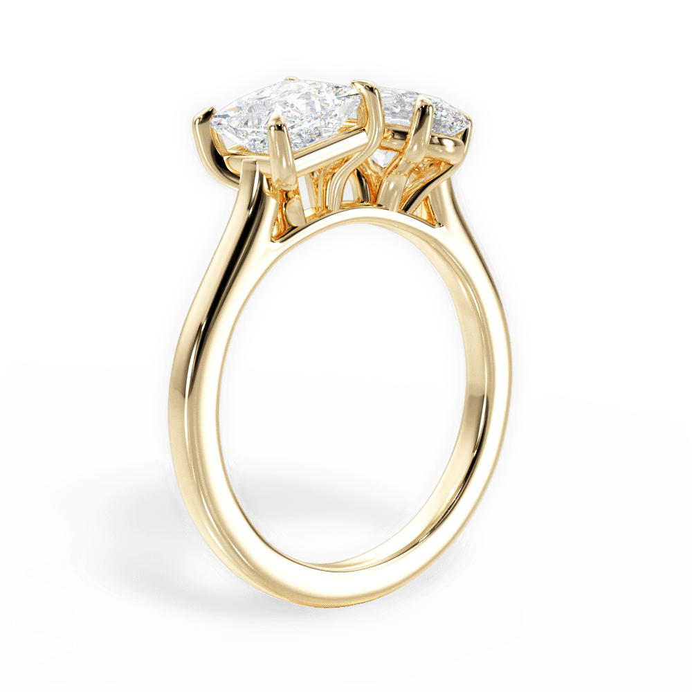 Lorraine Oval Cut Lab Grown Diamond 18Kt Yellow Gold Engagement Ring - View 2