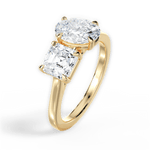 Leticia Oval Cut Lab Grown Diamond 18Kt Yellow Gold Engagement Ring - View 4