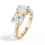 Ellen Oval Cut Lab Grown Diamond 18Kt Yellow Gold Engagement Ring - View 4