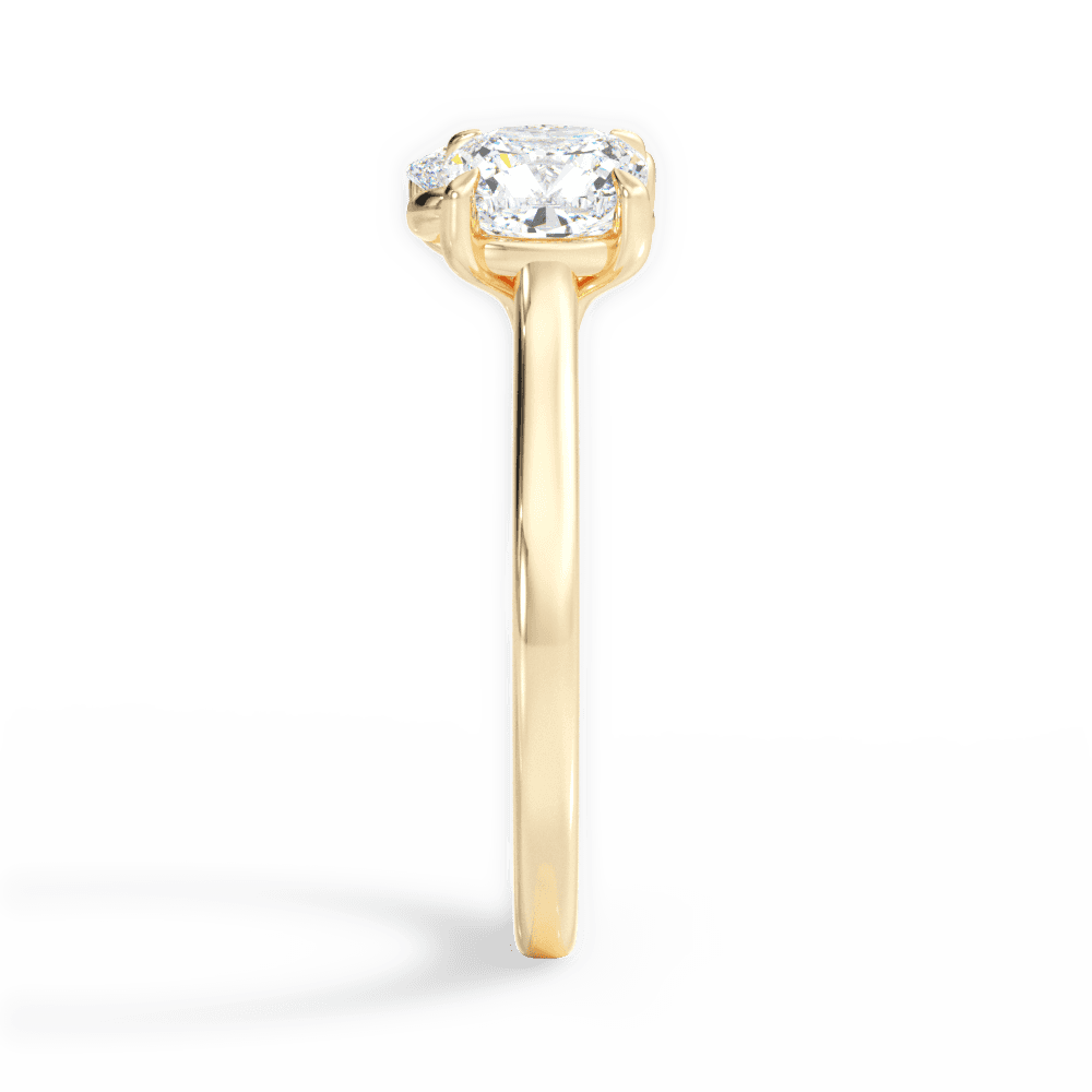 Ellen Oval Cut Lab Grown Diamond 18Kt Yellow Gold Engagement Ring - View 3