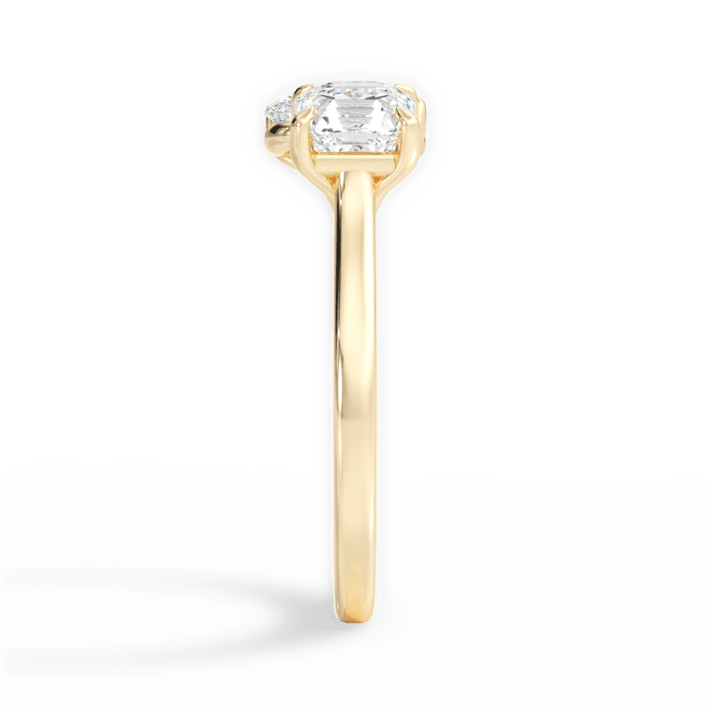 Leticia Oval Cut Lab Grown Diamond 18Kt Yellow Gold Engagement Ring - View 3