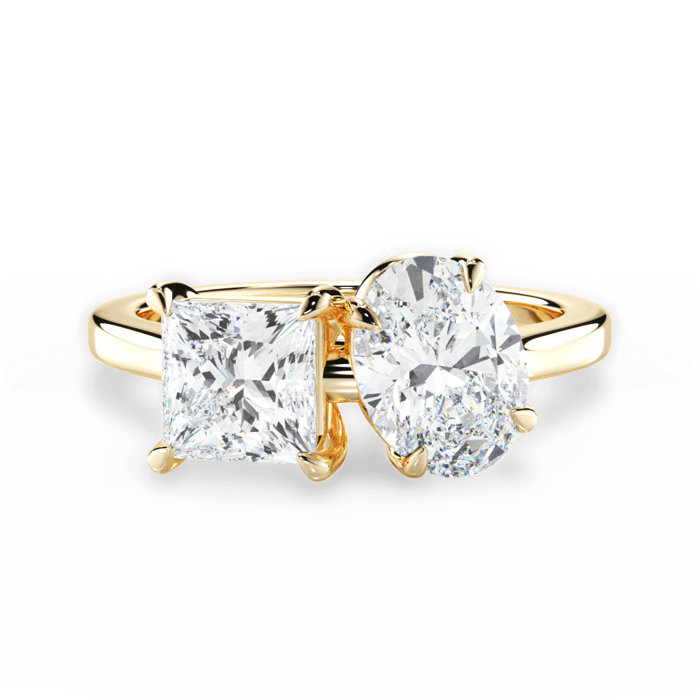 Lorraine Oval Cut Lab Grown Diamond 18Kt Yellow Gold Engagement Ring