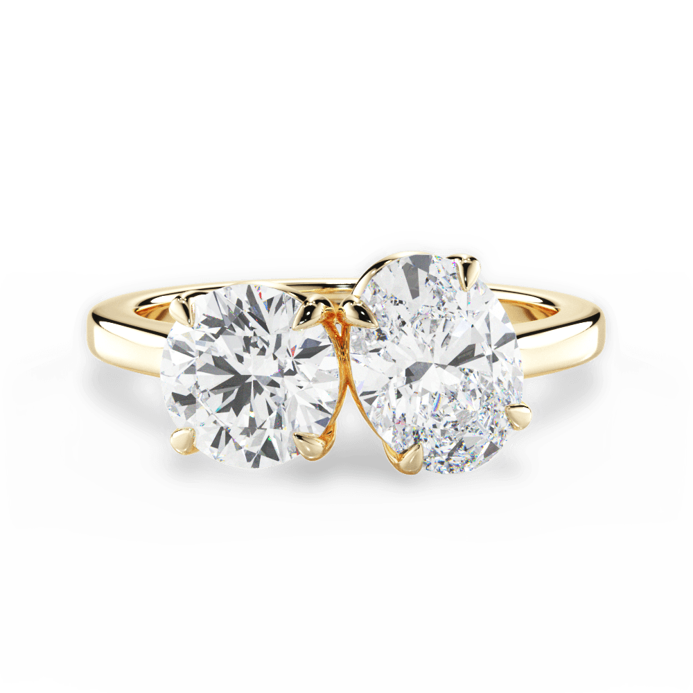 Lana Oval Cut Lab Grown Diamond 18Kt Yellow Gold Engagement Ring