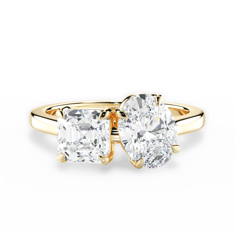 Leticia Oval Cut Lab Grown Diamond 18Kt Yellow Gold Engagement Ring