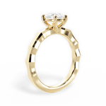 Aaliyah Oval Cut Lab Grown Diamond 18Kt Yellow Gold Engagement Ring - View 2