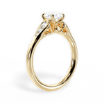 Cecilia Oval Cut Lab Grown Diamond 18Kt Yellow Gold Engagement Ring - View 3