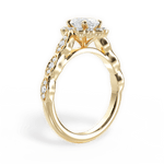 Jane Oval Cut Lab Grown Diamond 18Kt Yellow Gold Engagement Ring - View 3