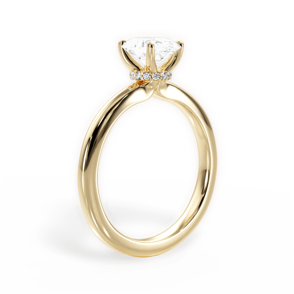 Cara Oval Cut Lab Grown Diamond 18Kt Yellow Gold Engagement Ring - View 2