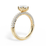 Kylie Oval Cut Lab Grown Diamond 18Kt Yellow Gold Engagement Ring - View 3