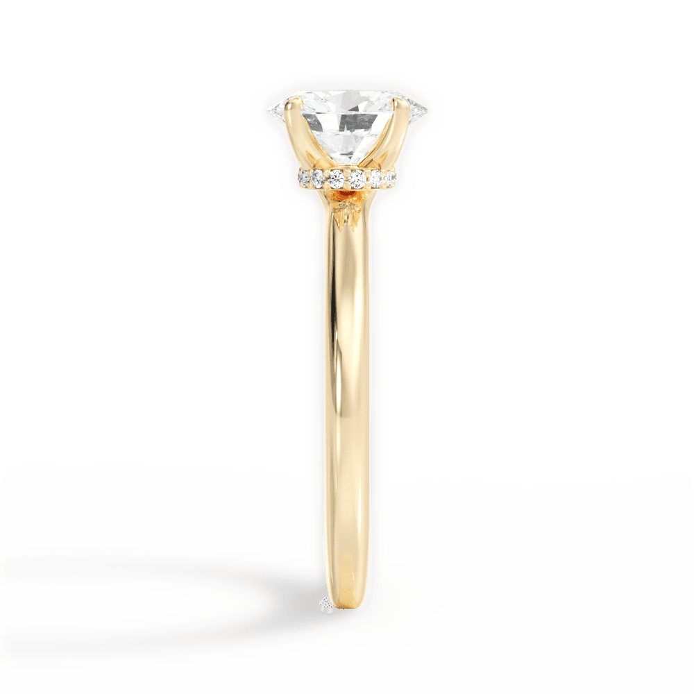 Cara Oval Cut Lab Grown Diamond 18Kt Yellow Gold Engagement Ring - View 3