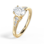 Cecilia Oval Cut Lab Grown Diamond 18Kt Yellow Gold Engagement Ring - View 2