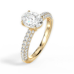Kylie Oval Cut Lab Grown Diamond 18Kt Yellow Gold Engagement Ring - View 4