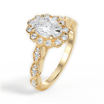 Jane Oval Cut Lab Grown Diamond 18Kt Yellow Gold Engagement Ring - View 2
