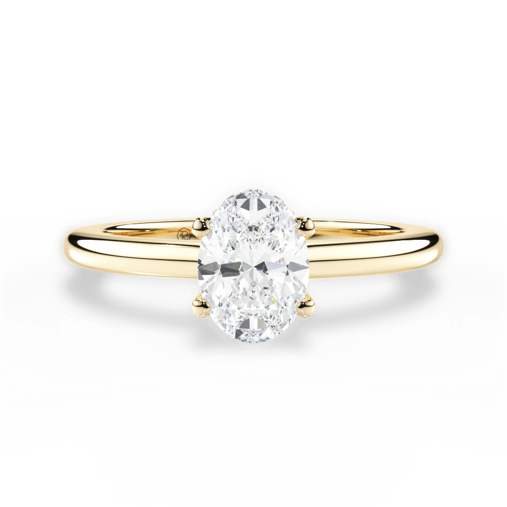 Brianna Oval Cut Lab Grown Diamond 18Kt Yellow Gold Engagement Ring