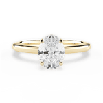 Cara Oval Cut Lab Grown Diamond 18Kt Yellow Gold Engagement Ring