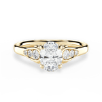 Cecilia Oval Cut Lab Grown Diamond 18Kt Yellow Gold Engagement Ring