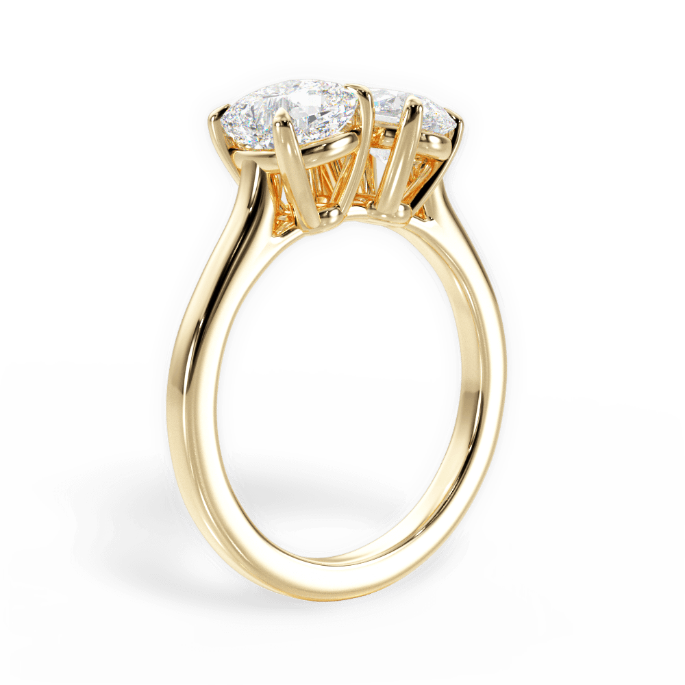 Ellen Pear Cut Lab Grown Diamond 18Kt Yellow Gold Engagement Ring - View 4