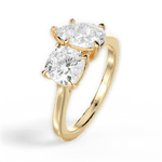 Ellen Pear Cut Lab Grown Diamond 18Kt Yellow Gold Engagement Ring - View 3