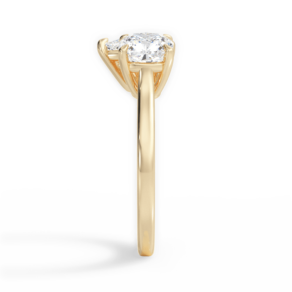 Ellen Pear Cut Lab Grown Diamond 18Kt Yellow Gold Engagement Ring - View 2