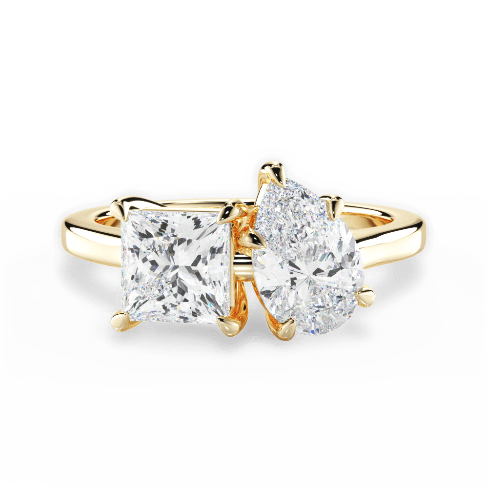 Esther Pear Cut Lab Grown Diamond 18Kt Yellow Gold Engagement Ring