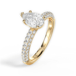Kylie Pear Cut Lab Grown Diamond 18Kt Yellow Gold Engagement Ring - View 4
