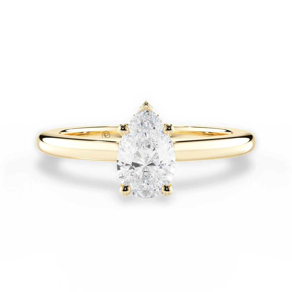 Brianna Pear Cut Lab Grown Diamond 18Kt Yellow Gold Engagement Ring