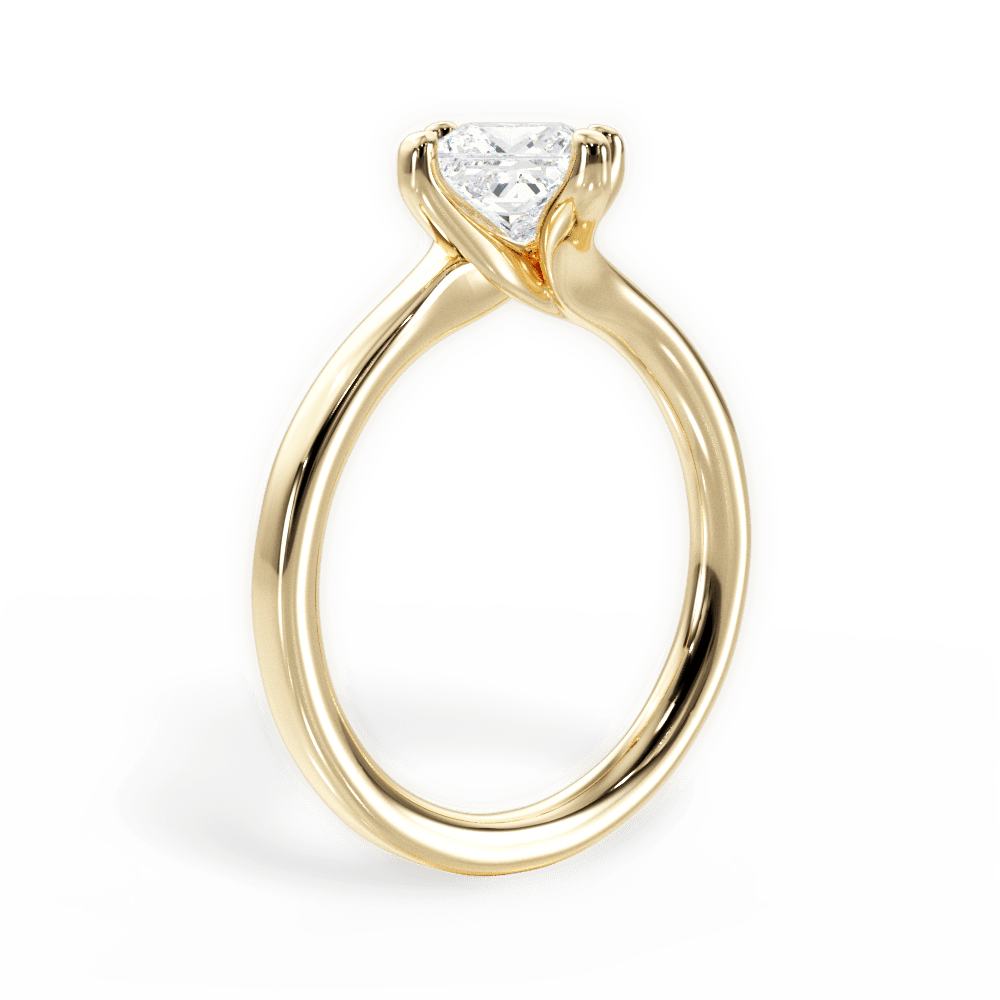 Ashley Princess Cut Lab Grown Diamond 18Kt Yellow Gold Engagement Ring - View 2