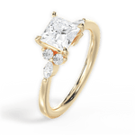 Cynthia Princess Cut Lab Grown Diamond 18Kt Yellow Gold Engagement Ring - View 3