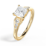 Cecilia Princess Cut Lab Grown Diamond 18Kt Yellow Gold Engagement Ring - View 4