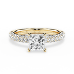 Kylie Princess Cut Lab Grown Diamond 18Kt Yellow Gold Engagement Ring