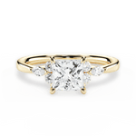 Cynthia Princess Cut Lab Grown Diamond 18Kt Yellow Gold Engagement Ring