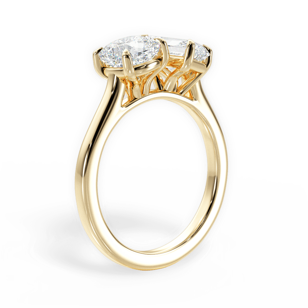 Ellen Radiant Cut Lab Grown Diamond 18Kt Yellow Gold Engagement Ring - View 4